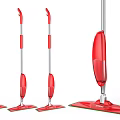 Bathroom Accessories Red Mop Set With Practical Design For Home Cleaning Use 3d model