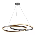 Modern Double Ring Chandelier With Metal Frame And LED Illumination 3d model