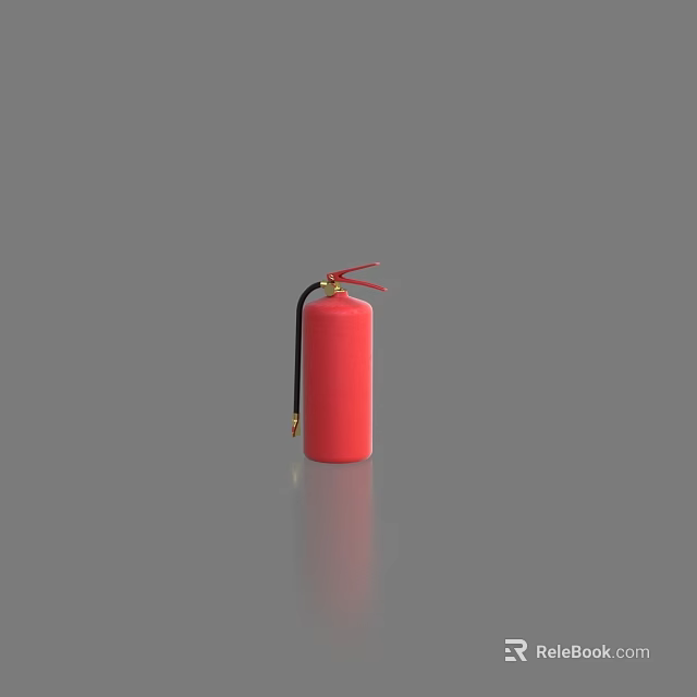Red Fire Extinguisher as Essential Fire Safety Equipment for Emergency Preparedness 3d model 