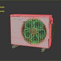 Efficient White Air Conditioner Outdoor Unit With Fan And Metal Casing For Residential Use