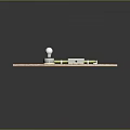 Brown Wooden Board With Yellow Tube Connected To White Knob And Gray Component