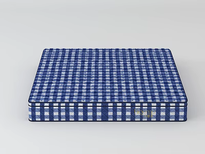 Blue and White Checkered Mattress High Quality Comfortable Home Classic Design 3d model