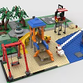 LEGO toy blocks park children's playground 3d model