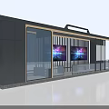 Modern Station Platform Design With Digital Screens And Glass Facade Railings
