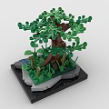 Lego Toys Lego Plants Trees Meadow 3d model