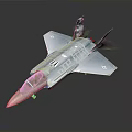 Gray Fighter Jet Model With Sleek Aerodynamic Design And Details 3d model