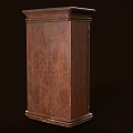 Antique Wooden Mantel Clock With Glass Door White Dial And Pendulum