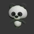 Cute 3D Panda Character Design With Round Ears Big Eyes And Plump Body