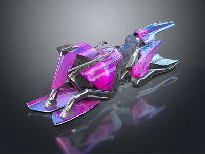 Modern sci-fi flying car sci-fi racing jet motorcycle sci-fi motorcycle 3d model