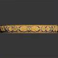 Elegant Golden Bracelet With Intricate Carved Patterns And Shiny Surface