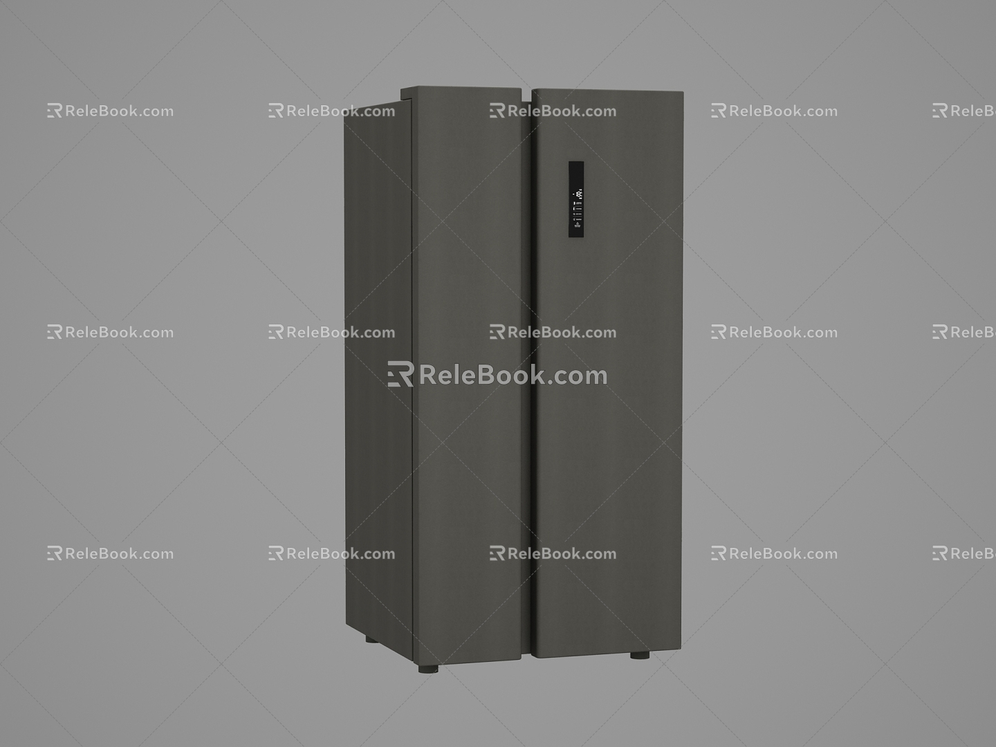 Modern inverter refrigerator with opposite door 3d model