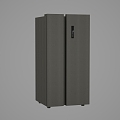 Modern inverter refrigerator with opposite door 3d model