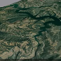 Aerial Planning of Mountainous Terrain with Winding Rivers and Natural Landscapes