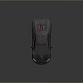 Modern Black Sports Car With Red Accents And Sleek Aerodynamic Design