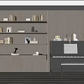 Modern Bookshelf 3d model