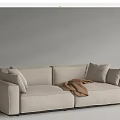 Modern double sofa 3d model