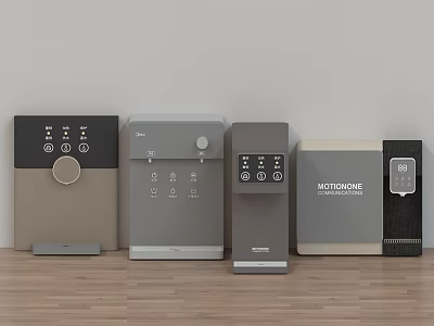 Modern Kitchen Appliances With Control Panels And Gray Beige Stylish Designs 3d model