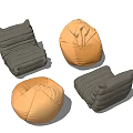 Cozy Gray and Yellow Bean Bag Chairs with Various Comfortable Styles for Home