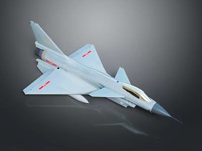 Detailed Fighter Jet Model With Realistic Wing Design And Gray Background 3d model