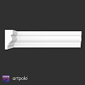 White Detailed Architectural Component With Ornate Curved Design For Interior Trim