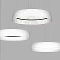 Modern Three Hanging Pendant Lights With Striped Texture And Glowing Design