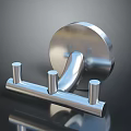Stainless Steel Wall Mounted Hanging Rack with Three Hooks for Bathroom and Kitchen Daily Use