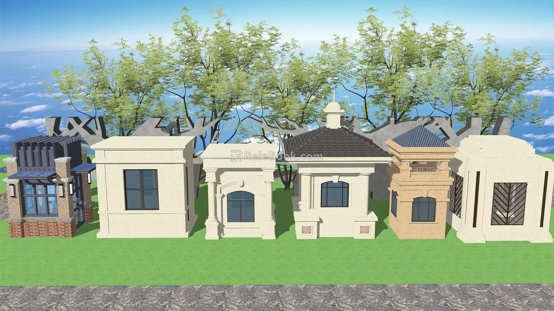 European-style Security Booth Guard Booth 3d model