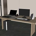 Computer Combination Office Supplies Laptop Desktop Computer Display Audio Tablet Chassis 3d model