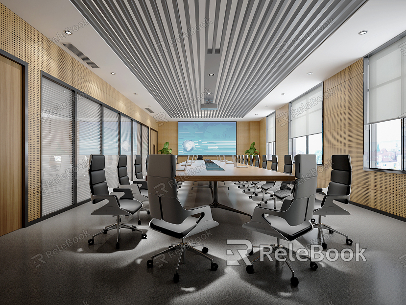 Modern Meeting Room Meeting Table and Chair model