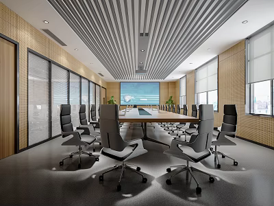 Modern Meeting Room Meeting Table and Chair 3d model