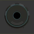 Modern Robotic Vacuum Cleaner With Circular Design Blue Ring Light And Automatic Cleaning Function