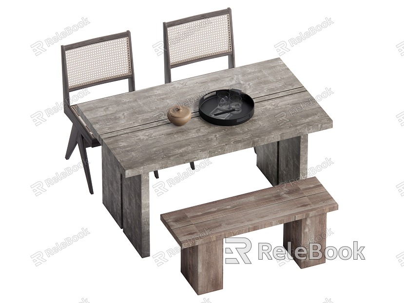 Wind dining table and chair combination tea table and chair combination model