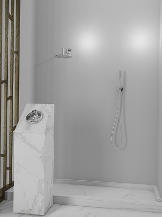 Modern shower concealed shower 3d model