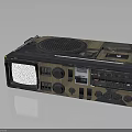 Vintage Retro Radio With Control Knobs Speaker Grille And Classic Design Features 3d model