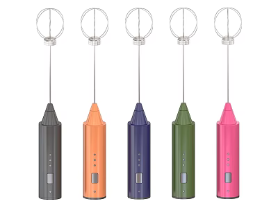 Vibrant Hand Blenders As Essential Kitchen Electrical Appliances In Multiple Colors 3d model