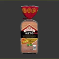 Borges Keto Bread Orange Packaging With Red Decorative Top And Label