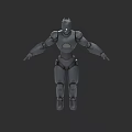 Advanced Electronic Robot 3D Model Featuring Modern Mechanical Structure And Components
