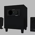 Philips Black Home Audio Speaker System with Subwoofer and Satellite Speakers