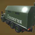 Green Military Technical Truck With Roof Equipment And Front Grille Design