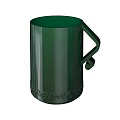 Shiny Green Cup With Handle And Decorative Patterns On The Body 3d model