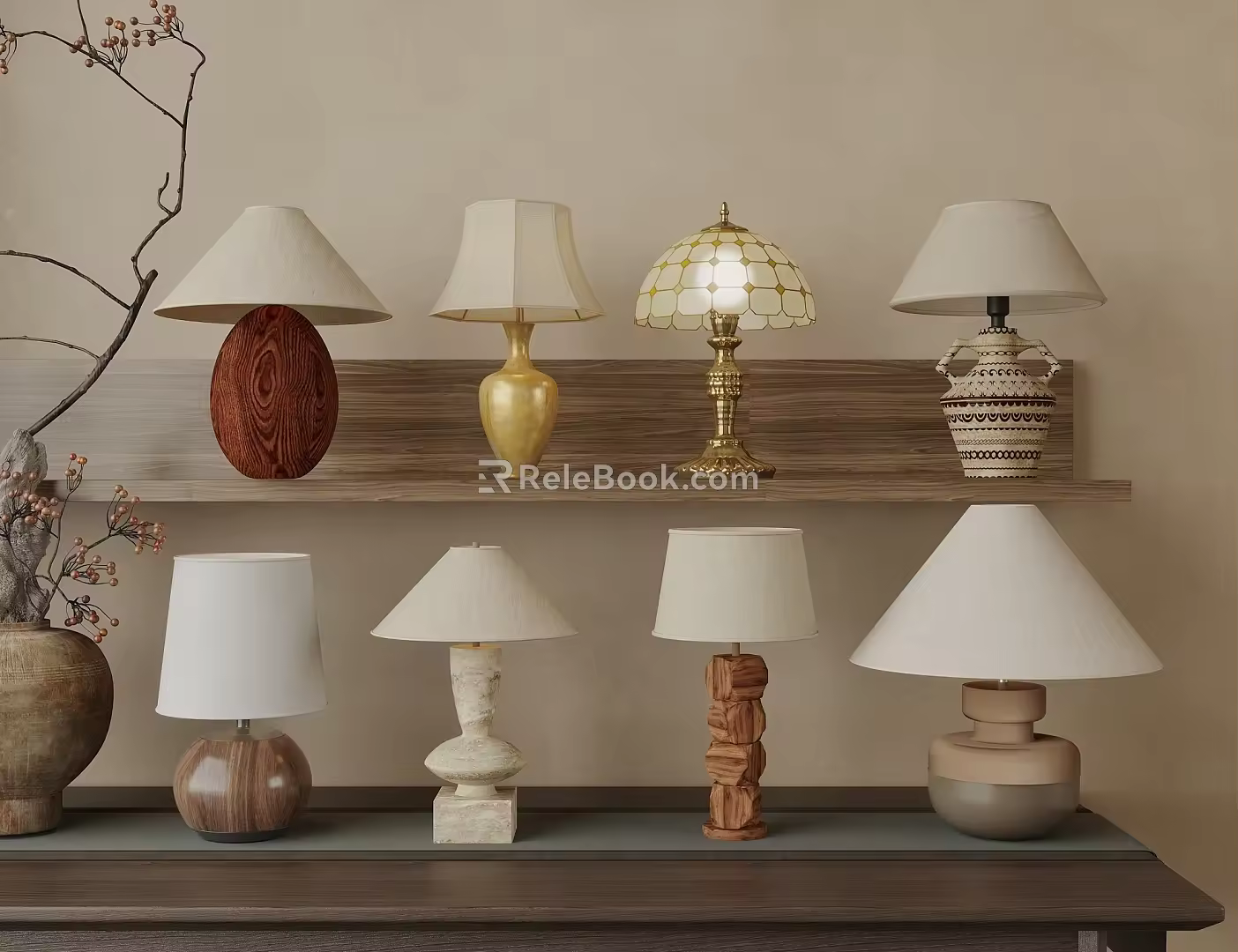 Middle Style Table Lamp 3d model