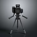 Professional Digital Camera Mounted On Tripod Stand For Stable Shooting