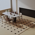 Modern table combination 3d model