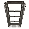 Modern Ceiling Design With Grid Pattern And Recessed Lights In Sleek Metal Frame