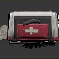Red and White First Aid Kit with Cross Symbol as Essential Living Supplies