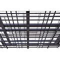 Ceiling Metal Frame Structure With Grid Design And Construction Details