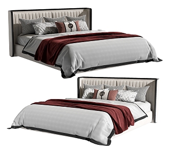 Double bed 3d model