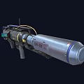 SWAT DR03 Advanced Tactical Weapon With Blue Accents And Launcher Structure