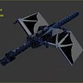 Game Movie Character Mechanical Dragon With Black White Wings And Detailed Structure