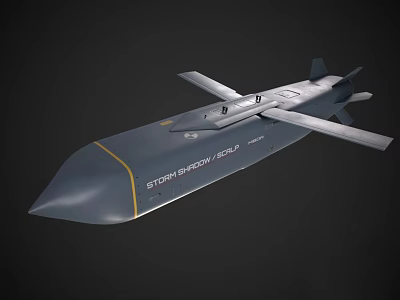 Modern Gray Winged Storm Shadow SCALP Missile Military Weapon Design Features 3d model Modern Gray Winged Storm Shadow SCALP Missile Military Weapon Design Features 3d model